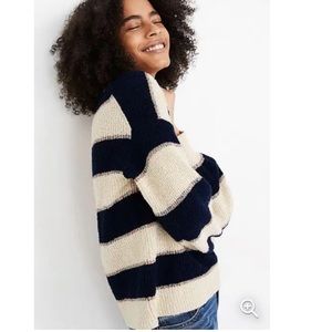 Madewell Textured Striped Lakeville Pullover Sweater Women's Size Small EUC